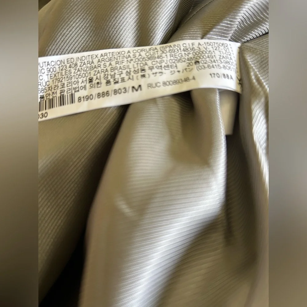 Zara Women's Wool Gray Coat - Picture 10 of 11